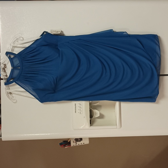 David's Bridal Horizon Blue sleeveless dress women's size 18 NWT - Picture 2 of 14